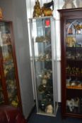 Silver Framed Glass Display Cabinet 175cm x 370cm