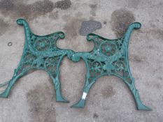 Pair of Cast Iron Bench Ends