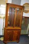 Mahogany Corner Cabinet with Glazed Front
