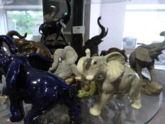 Shelf of Assorted China, Ebony, Metal, Resin and O