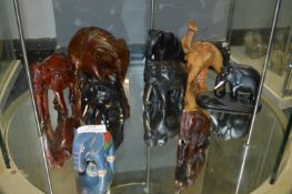 Nine Assorted Elephants