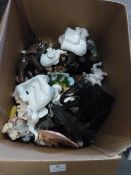 Large Box of Assorted Elephants Including China, P