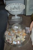 Large Pottery Fruit Bowl, Assorted Glassware and S