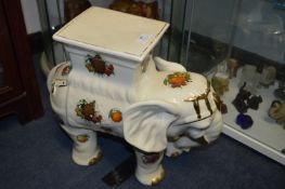 Large Elephant Pottery Plant Stand