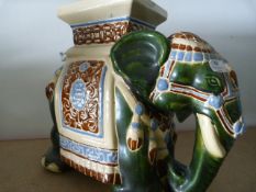 Ceramic Elephant Plant Stand