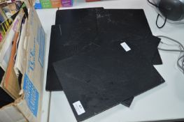 Six Slate Place Mats with Leaf Design