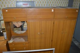Bedroom Wall Unit; Two Single Wardrobes and a Dres