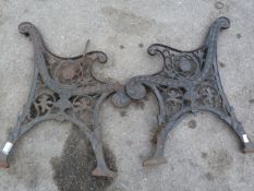 Pair of Cast Iron Bench Ends