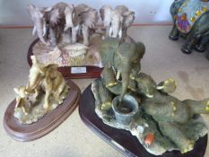 Three Sets of Elephants on Bases