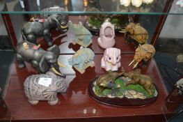 Six Assorted Elephants