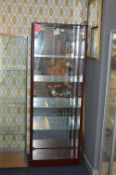 Mahogany Effect Display Cabinet 177cm x 65cm