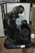 Black Lamp in the form of a Young Lady