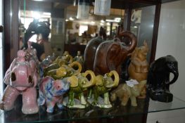 Nine Assorted Elephants