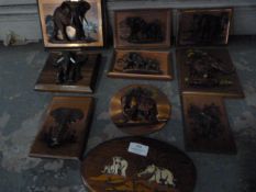 Ten Elephant Plaques