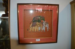 Oriental Silk Elephant Picture