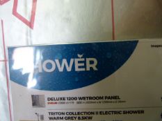 *Deluxe 1200 Wet Room Panel
