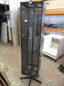 Rotating Pegboard Shop Display Stand on Wheels