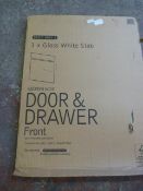 600mm Gloss White Slab Door and Drawer Front