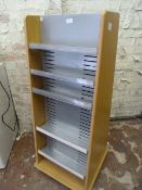 Wood Framed Double Sided Shop Display Unit on Whee