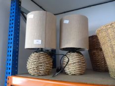 Pair of Rope Style Lamps