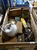 Box of Tins, Fittings, Keys, etc.