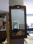 Vintage Wood Framed Wall Mirror