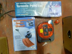 Tornado Pond Vac, Snow Shovel and an Extension Lea
