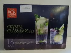 *Crystal Glassware 16 Piece Set