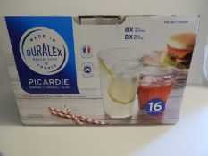 *Duralex Picardie Glasses 16 Piece Set
