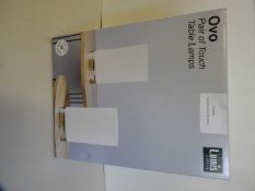 *Ovo Chrome Table Lamps 2pk