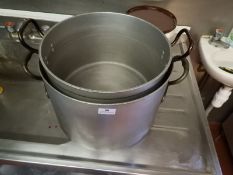 *Two Graduated Aluminium Twin Handled Pans