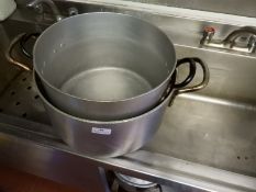 *Two Graduated Aluminium Twin Handled Pans