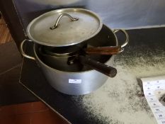 *Two Sauce Pans and a Twin Handled Aluminium Pan w