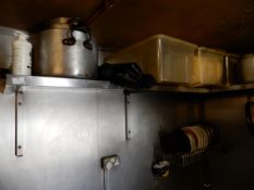 *Stainless Steel Shelf Unit with Three Brackets and Upstand to Rear 180x45cm