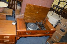 Vintage Music Cabinet with Garrard Turntable