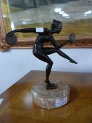 Bronze Art Deco Statuette - Exotic Dancer