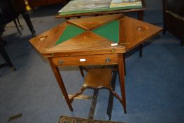 Inlaid Mahogany Gaming Table
