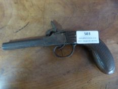 Pocket Percussion Pistol with Makers Initials A.C.