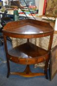 Victorian Mahogany Corner Wash Stand