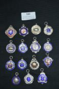 Fifteen Vintage Silver Hull Rugby Medals