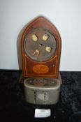 Inlaid Mahogany Mantel Clock (Distressed) and a Hu