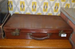 Small Vintage Leather Suitcase