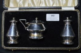 Boxed Silver Cruet Set
