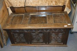 17th Century Carved Oak Kist