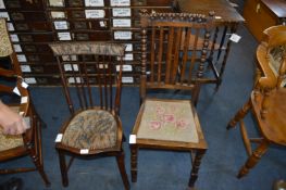 Pair of Small Hall Chairs