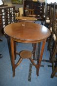 Round Inlaid Occasional Table