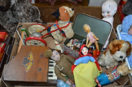 Collection of Vintage Toys Including Kewpie Doll, Pull Along Puppies, Clockwork Toys, etc.