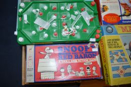 Boxed Snoopy Action Game and a Miniature Table Football Game
