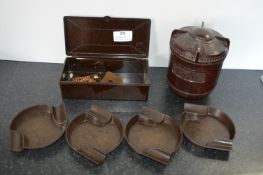Collection of Vintage Bakelite Ashtrays, Cigarette
