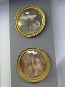 Two Georgian Gilt Framed Prints - Idyllic Country